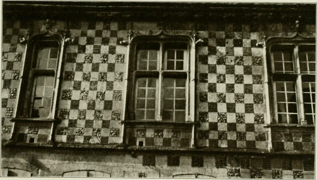 An illustration from Small French buildings; the architecture of town and country, comprising cottages, farmhouses, minor chateaux or manors with their farm groups, small town dwellings, and a few churches, 1921, leaf 268