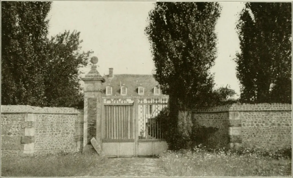 An illustration from Small French buildings; the architecture of town and country, comprising cottages, farmhouses, minor chateaux or manors with their farm groups, small town dwellings, and a few churches, 1921, leaf 278