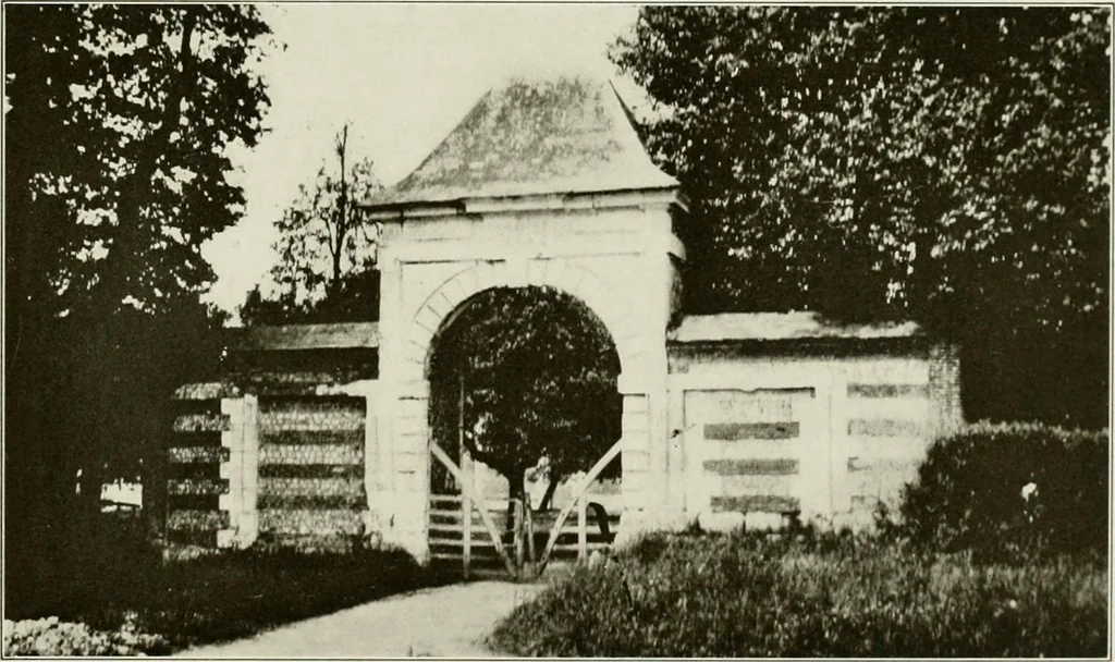 An illustration from Small French buildings; the architecture of town and country, comprising cottages, farmhouses, minor chateaux or manors with their farm groups, small town dwellings, and a few churches, 1921, leaf 286