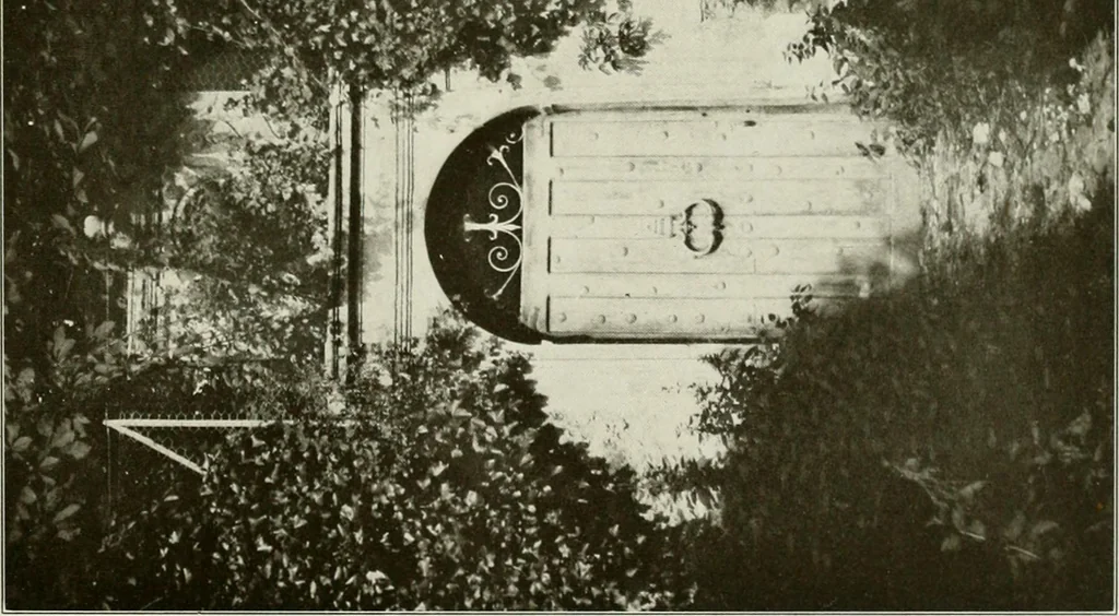 An illustration from Small French buildings; the architecture of town and country, comprising cottages, farmhouses, minor chateaux or manors with their farm groups, small town dwellings, and a few churches, 1921, leaf 292