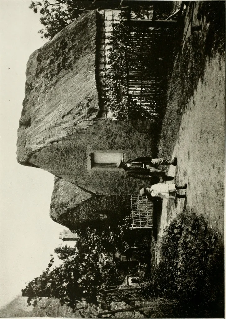 An illustration from Small French buildings; the architecture of town and country, comprising cottages, farmhouses, minor chateaux or manors with their farm groups, small town dwellings, and a few churches, 1921, leaf 7