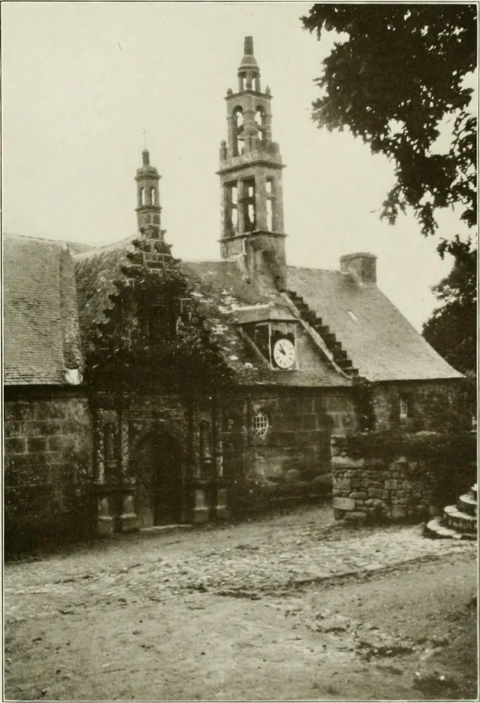 An illustration from Small French buildings; the architecture of town and country, comprising cottages, farmhouses, minor chateaux or manors with their farm groups, small town dwellings, and a few churches, 1921, leaf 86