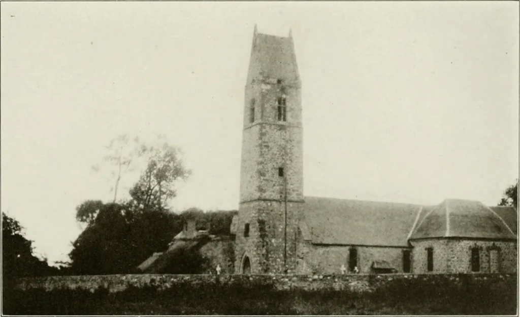 An illustration from Small French buildings; the architecture of town and country, comprising cottages, farmhouses, minor chateaux or manors with their farm groups, small town dwellings, and a few churches, 1921, leaf 88