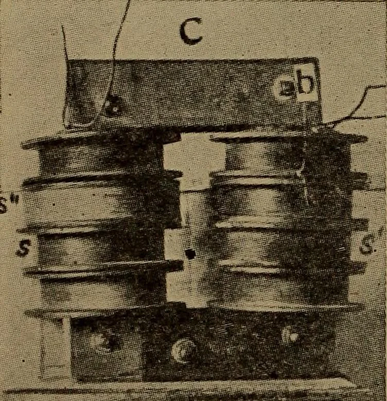 An illustration from Small motors, transformers, electromagnets; a practical presentation of design and construction data for small motors, small low- and high-tension transformers, electromagnets, and induction coils, 1920, leaf 177