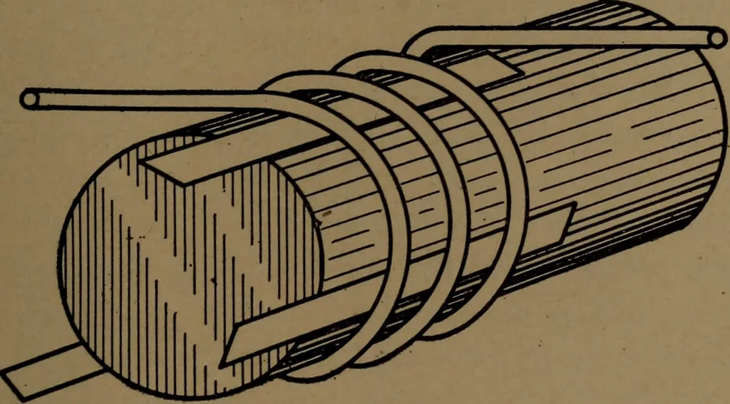 An illustration from Small motors, transformers, electromagnets; a practical presentation of design and construction data for small motors, small low- and high-tension transformers, electromagnets, and induction coils, 1920, leaf 194