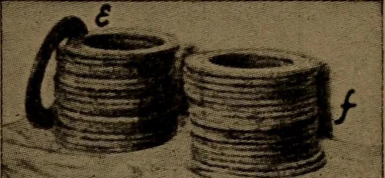 An illustration from Small motors, transformers, electromagnets; a practical presentation of design and construction data for small motors, small low- and high-tension transformers, electromagnets, and induction coils, 1920, leaf 200