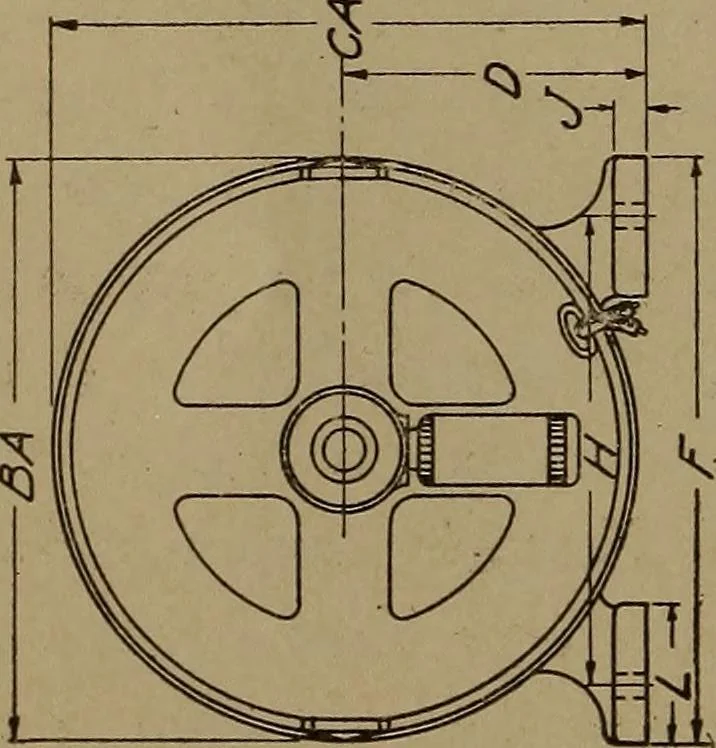 An illustration from Small motors, transformers, electromagnets; a practical presentation of design and construction data for small motors, small low- and high-tension transformers, electromagnets, and induction coils, 1920, leaf 37