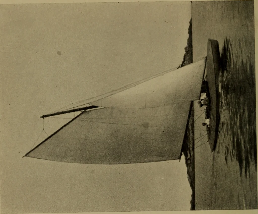 An illustration from The small yacht, its management and handling for racing and sailing, with chapters on construction, 1909, leaf 109