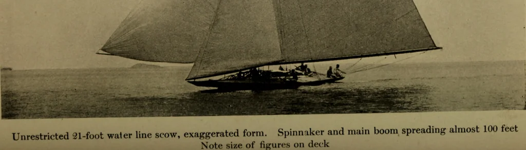 An illustration from The small yacht, its management and handling for racing and sailing, with chapters on construction, 1909, leaf 141