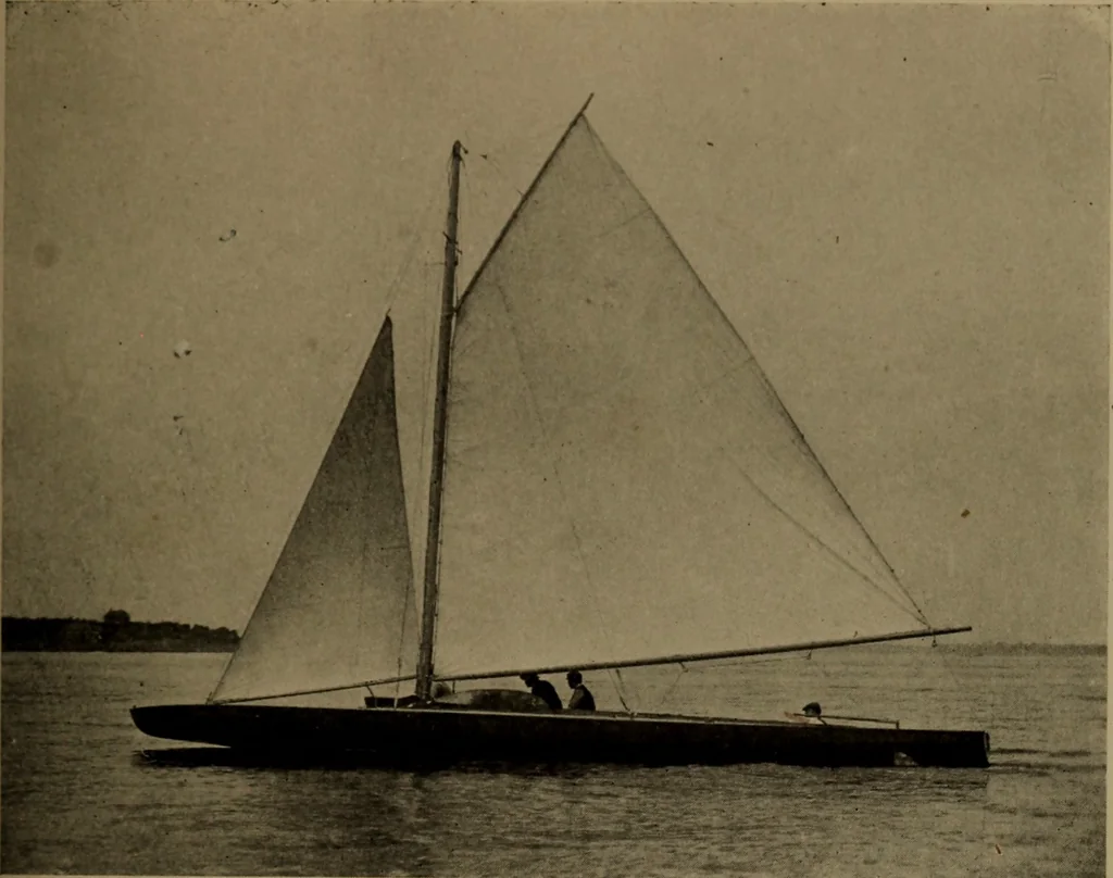 An illustration from The small yacht, its management and handling for racing and sailing, with chapters on construction, 1909, leaf 154