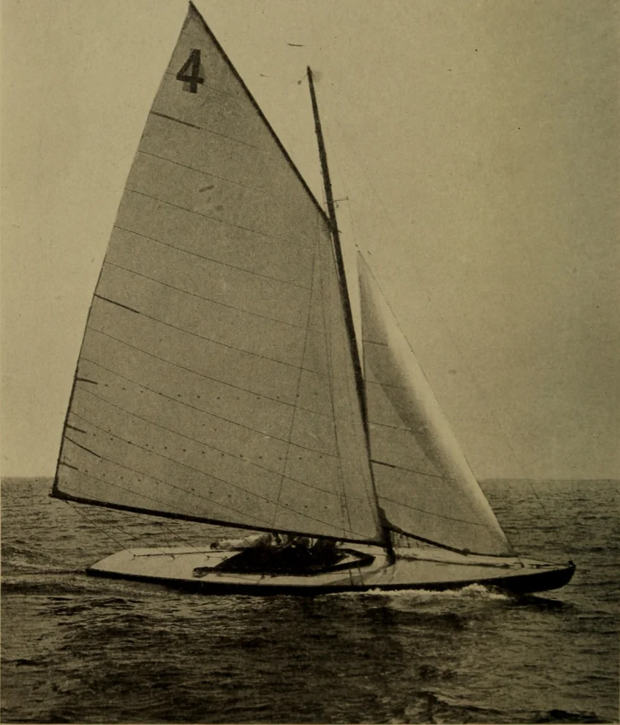 An illustration from The small yacht, its management and handling for racing and sailing, with chapters on construction, 1909, leaf 155