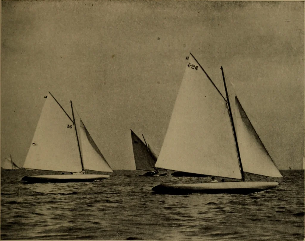 An illustration from The small yacht, its management and handling for racing and sailing, with chapters on construction, 1909, leaf 168