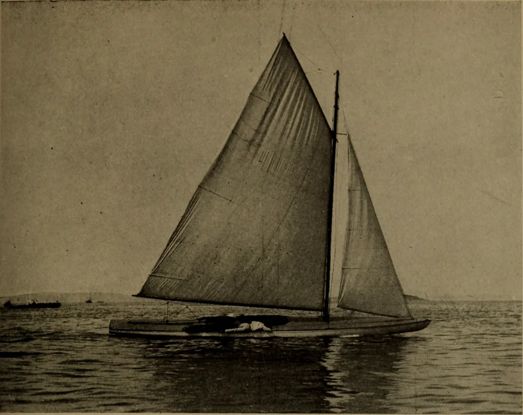 An illustration from The small yacht, its management and handling for racing and sailing, with chapters on construction, 1909, leaf 208