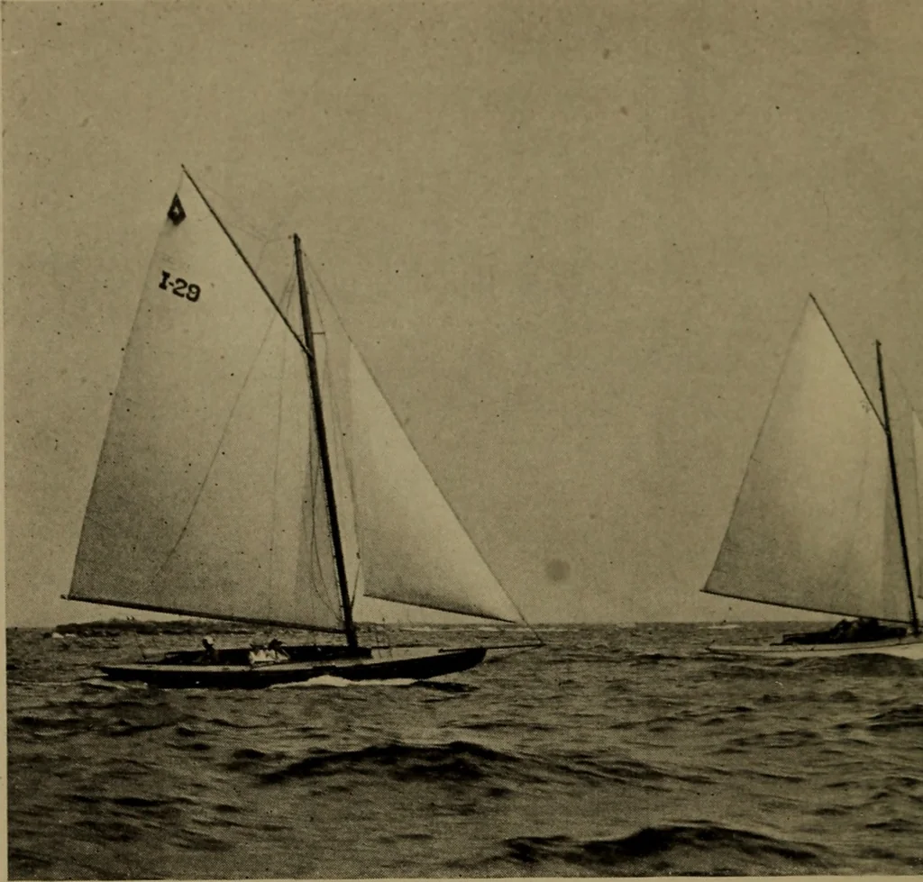 An illustration from The small yacht, its management and handling for racing and sailing, with chapters on construction, 1909, leaf 209