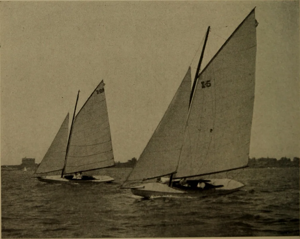An illustration from The small yacht, its management and handling for racing and sailing, with chapters on construction, 1909, leaf 209
