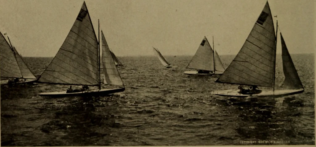 An illustration from The small yacht, its management and handling for racing and sailing, with chapters on construction, 1909, leaf 225