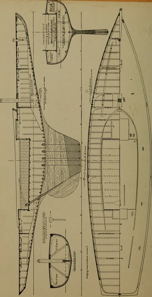 An illustration from The small yacht, its management and handling for racing and sailing, with chapters on construction, 1909, leaf 245