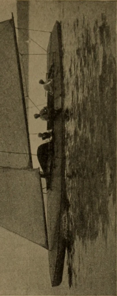 An illustration from The small yacht, its management and handling for racing and sailing, with chapters on construction, 1909, leaf 34