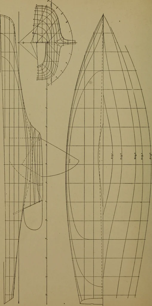 An illustration from The small yacht, its management and handling for racing and sailing, with chapters on construction, 1909, leaf 51