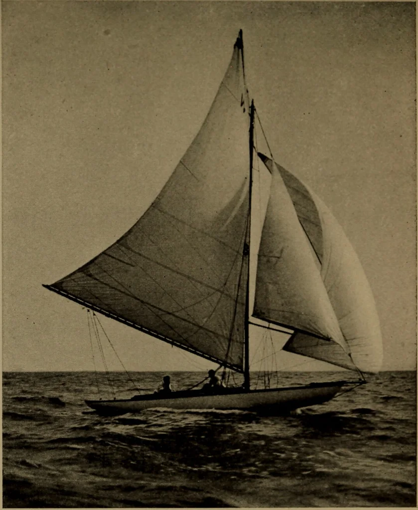 An illustration from The small yacht, its management and handling for racing and sailing, with chapters on construction, 1909, leaf 68