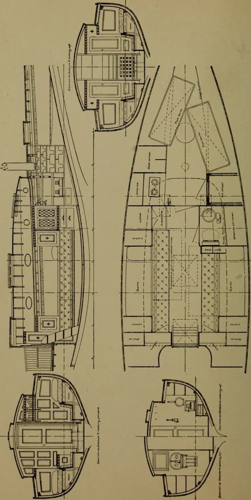 An illustration from The small yacht, its management and handling for racing and sailing, with chapters on construction, 1909, leaf 79