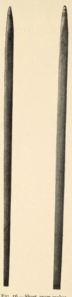 An illustration from Snow-snake as played by the Seneca-Iroquois, 1909, leaf 6