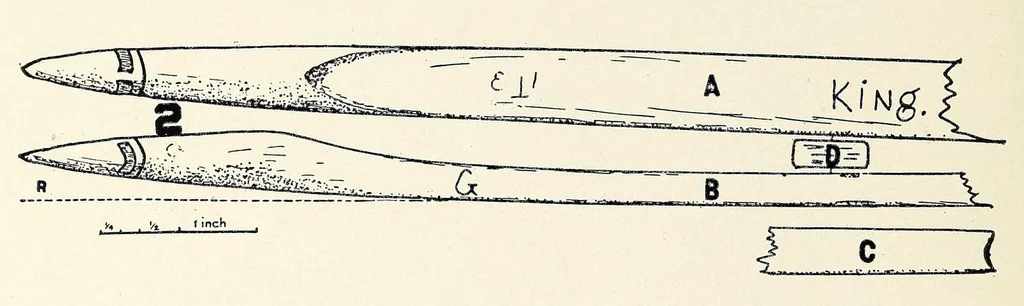 An illustration from Snow-snake as played by the Seneca-Iroquois, 1909, leaf 8