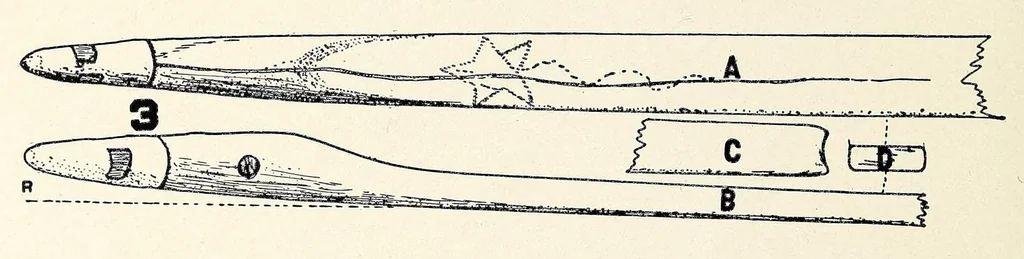 An illustration from Snow-snake as played by the Seneca-Iroquois, 1909, leaf 8