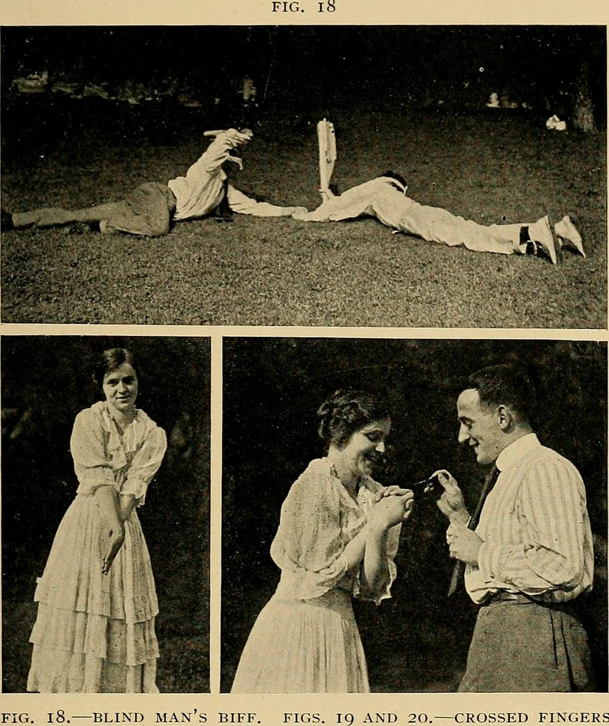 An illustration from Social games and group dances; a collection of games and dances suitable for community and social use, 1919, leaf 144