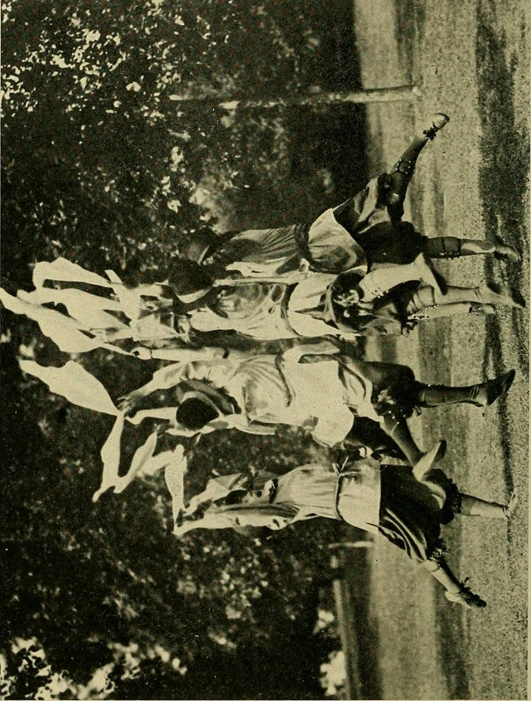 An illustration from Social games and group dances; a collection of games and dances suitable for community and social use, 1919, leaf 159