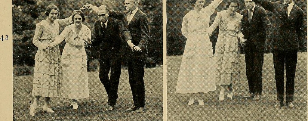 An illustration from Social games and group dances; a collection of games and dances suitable for community and social use, 1919, leaf 250