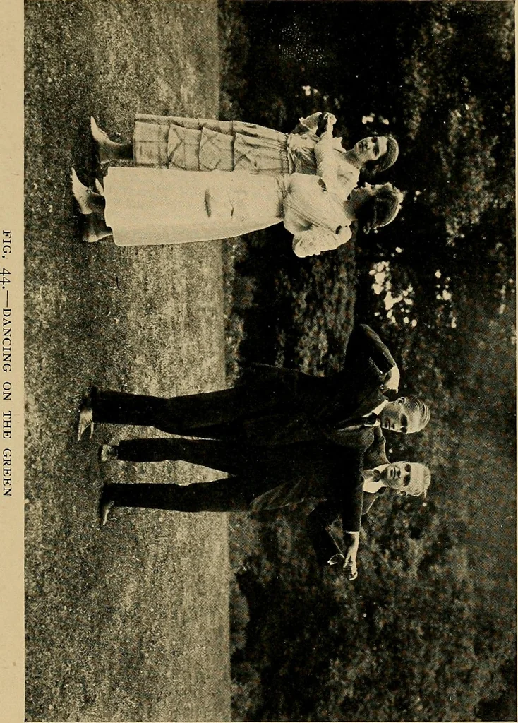 An illustration from Social games and group dances; a collection of games and dances suitable for community and social use, 1919, leaf 254