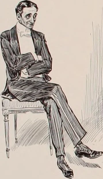 An illustration from Social ladder / drawings by Charles Dana Gibson., 1902, leaf 13