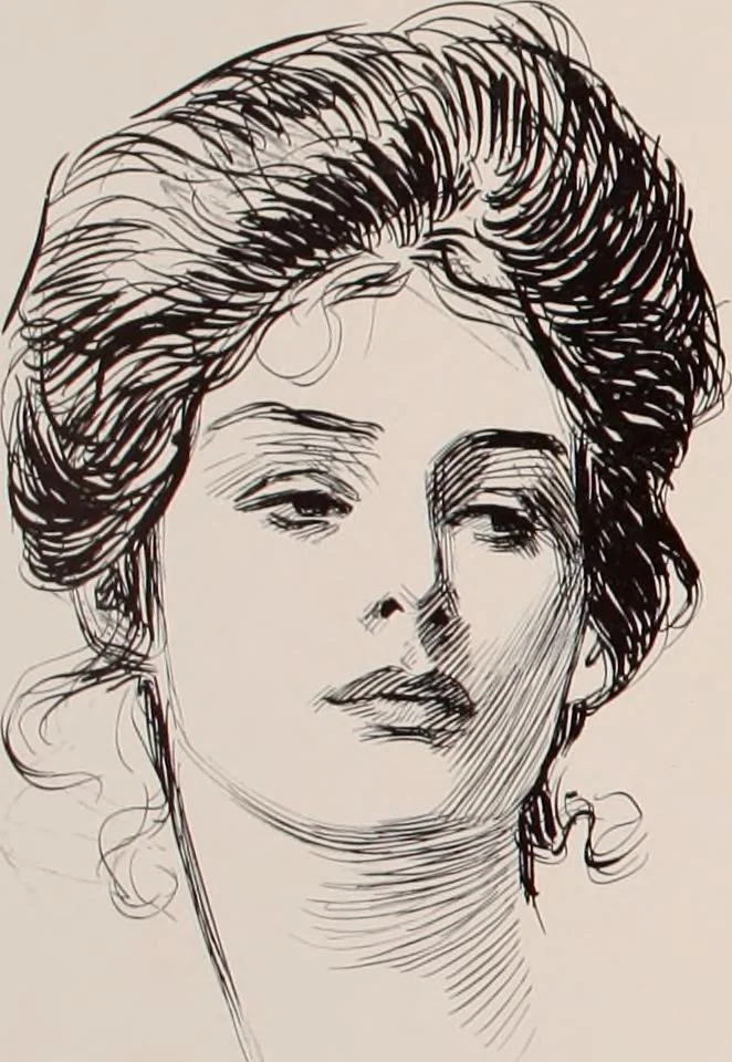 An illustration from Social ladder / drawings by Charles Dana Gibson., 1902, leaf 17