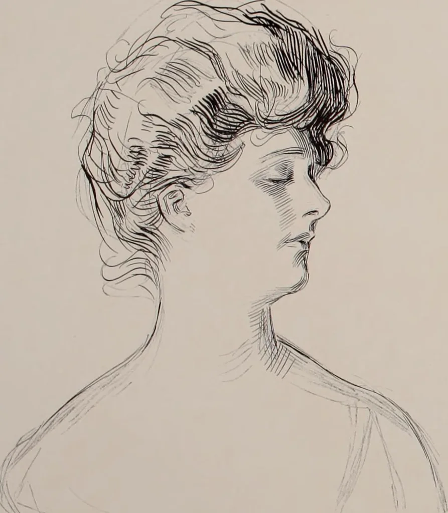 An illustration from Social ladder / drawings by Charles Dana Gibson., 1902, leaf 31