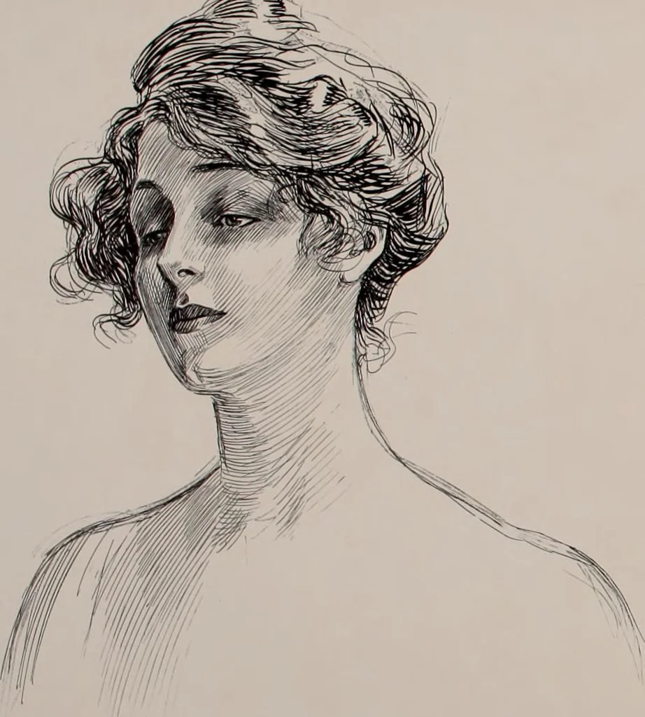 An illustration from Social ladder / drawings by Charles Dana Gibson., 1902, leaf 37