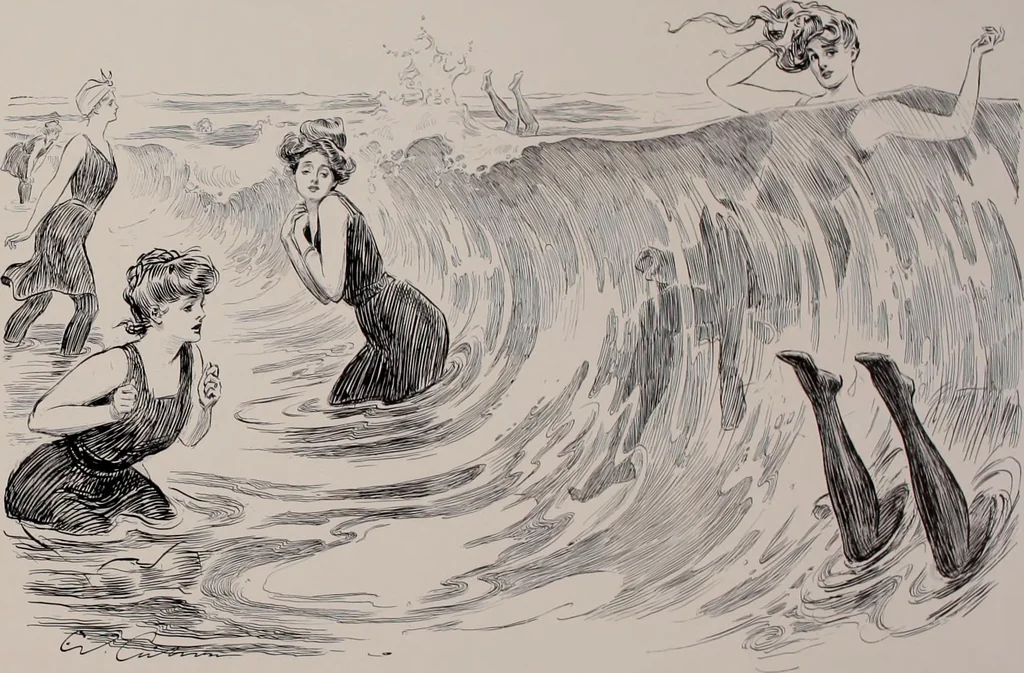 An illustration from Social ladder / drawings by Charles Dana Gibson., 1902, leaf 40