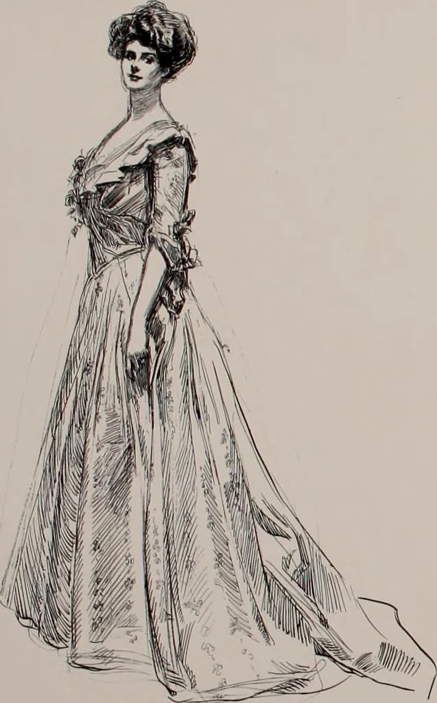 An illustration from Social ladder / drawings by Charles Dana Gibson., 1902, leaf 47