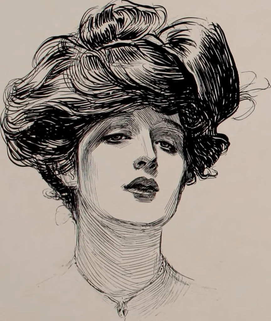 An illustration from Social ladder / drawings by Charles Dana Gibson., 1902, leaf 53