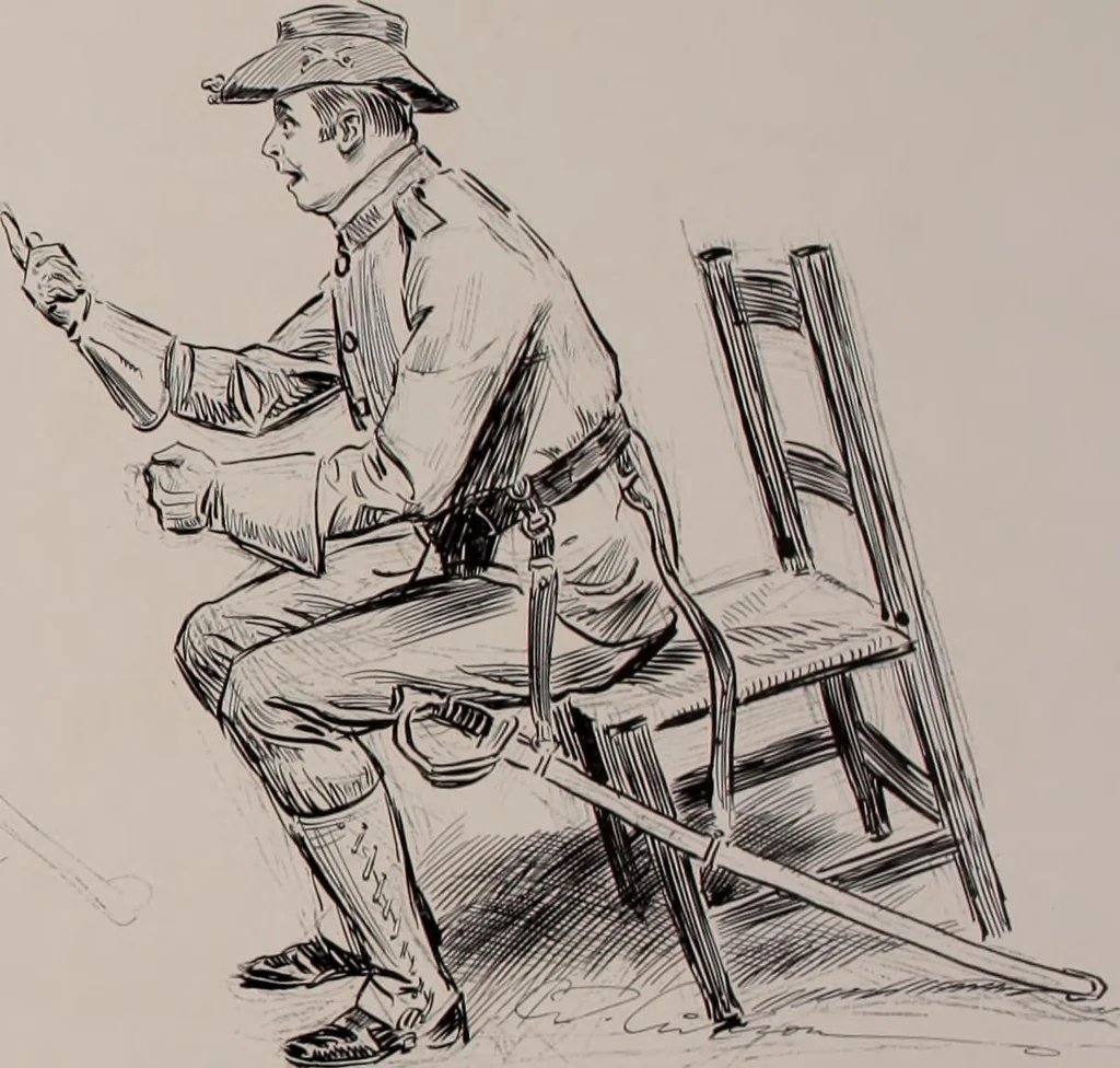 An illustration from Social ladder / drawings by Charles Dana Gibson., 1902, leaf 56