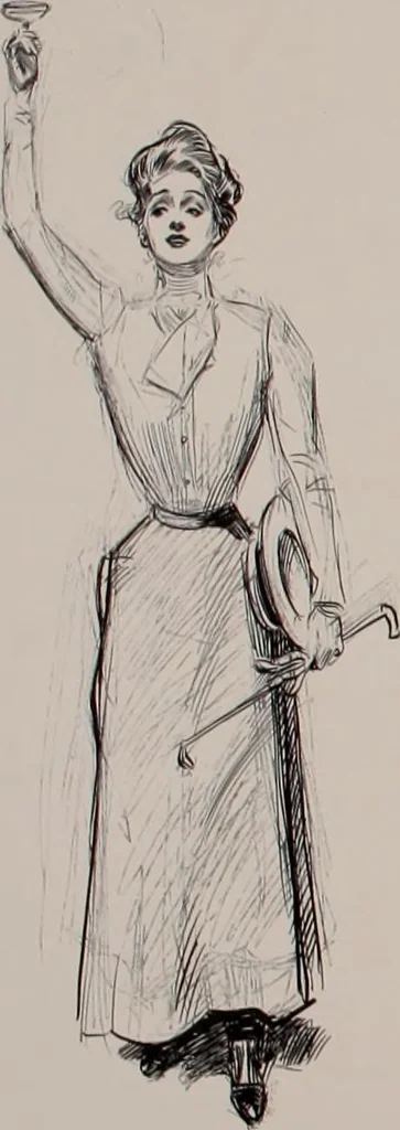 An illustration from Social ladder / drawings by Charles Dana Gibson., 1902, leaf 67