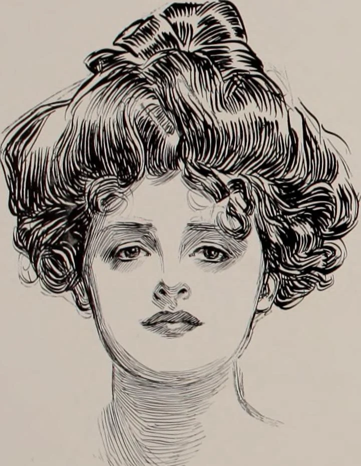 An illustration from Social ladder / drawings by Charles Dana Gibson., 1902, leaf 69