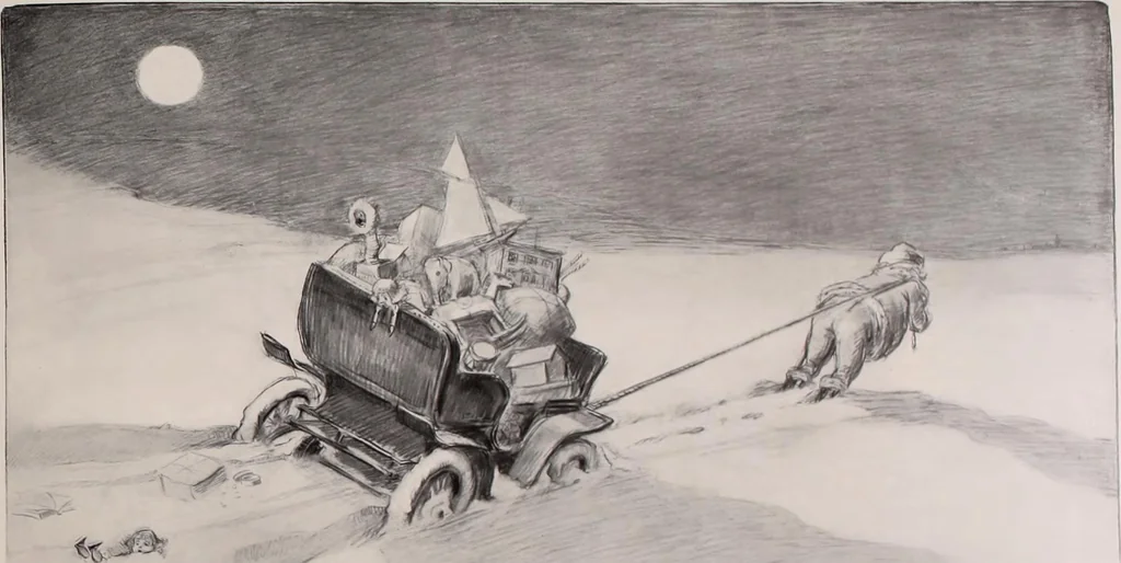 An illustration from Social ladder / drawings by Charles Dana Gibson., 1902, leaf 72
