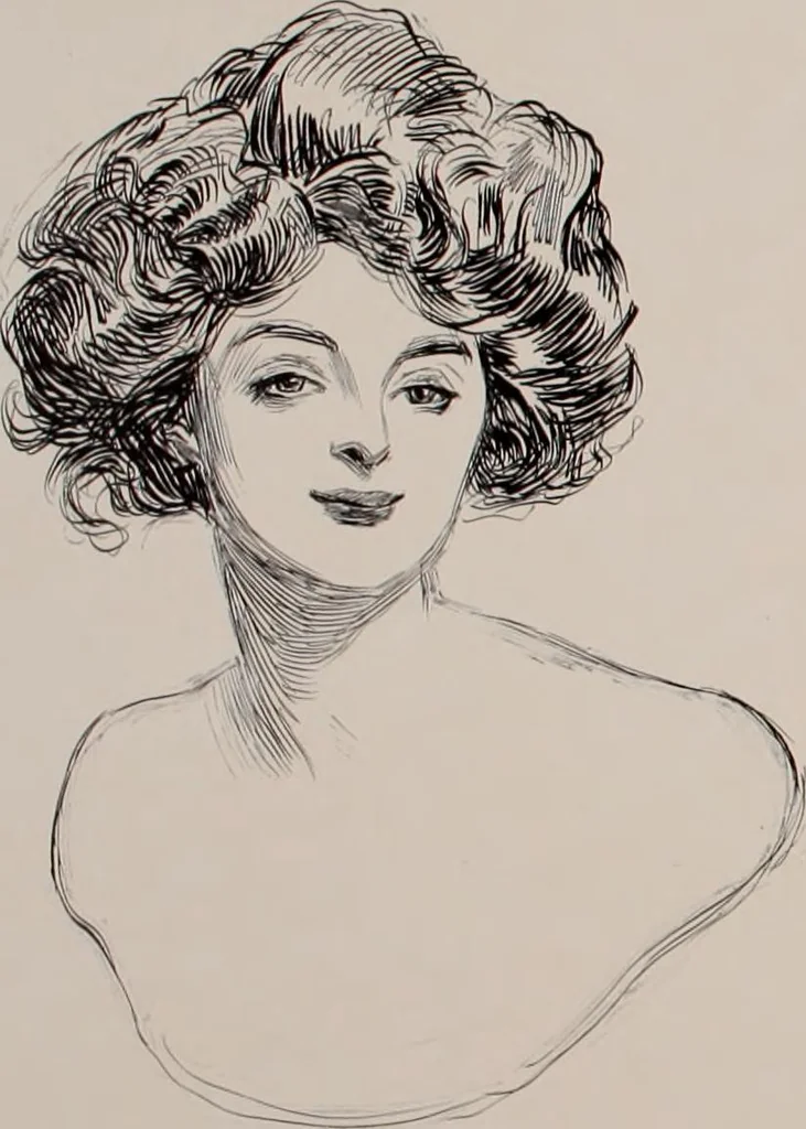 An illustration from Social ladder / drawings by Charles Dana Gibson., 1902, leaf 75