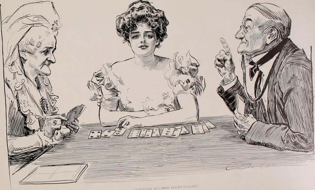 An illustration from Social ladder / drawings by Charles Dana Gibson., 1902, leaf 80
