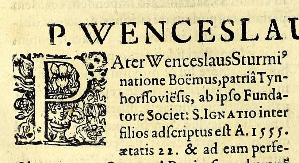An illustration from Societas Jesu apostolorum imitatrix, sive Gesta praeclara et virtutes eorum, qui è Societate Jesu in procuranda salute animarum, per apostolicas missiones, conciones, sacramentorum ministeria, evangelij inter fideles & infideles propagationem, ceteráque munia apostolica, per totum orbem terrarum speciali zelo desudâ[ve]runt. Pars prima Societatis Jesu Europaeae., 1694, leaf 348
