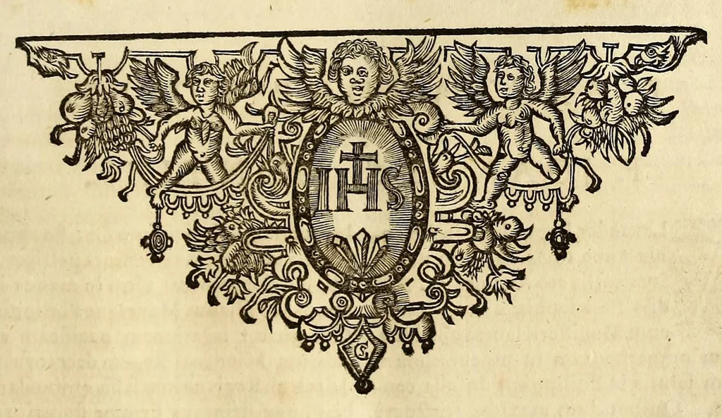 An illustration from Societas Jesu usque ad sanguinis et vitae profusionem militans, in Europa, Africa, Asia, et America, contra gentiles, Mahometanos, Judaeos, Haereticos, impios, pro Deo, fide, ecclesia, pietate. : Sive Vita, et mors eorum, qui ex Societate Jesu in causa fidei, & virtutis propugnatae, violentâ morte toto orbe sublati sunt., 1675, leaf 453