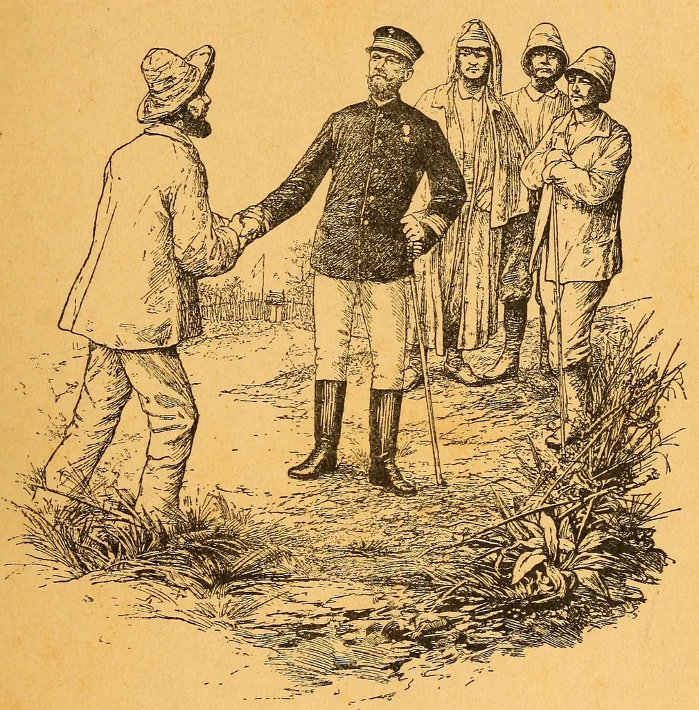 An illustration from Soldats et missionnaires au Congo de 1891 à 1894, 1896, leaf 177