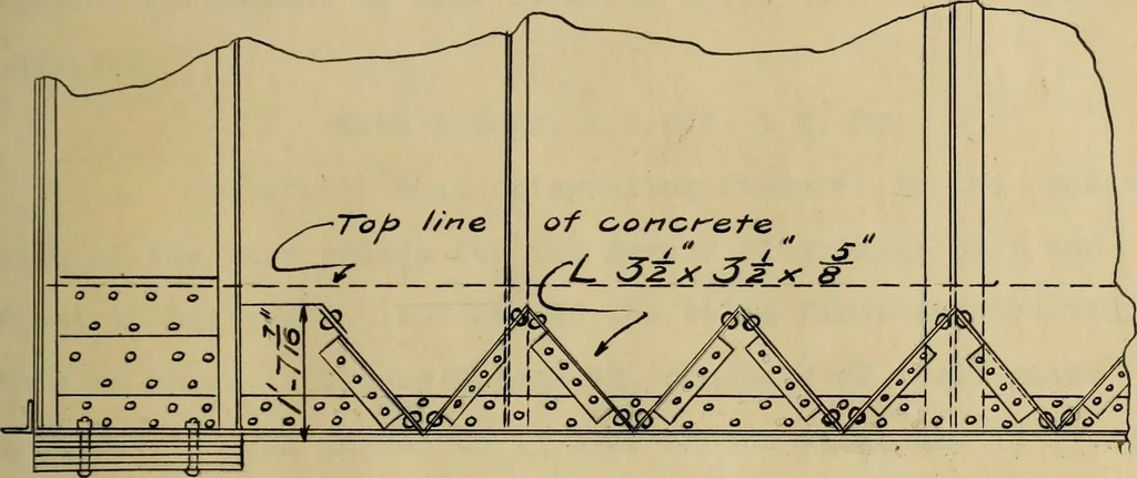 An illustration from Solid floors : railroad bridges, 1913, leaf 30