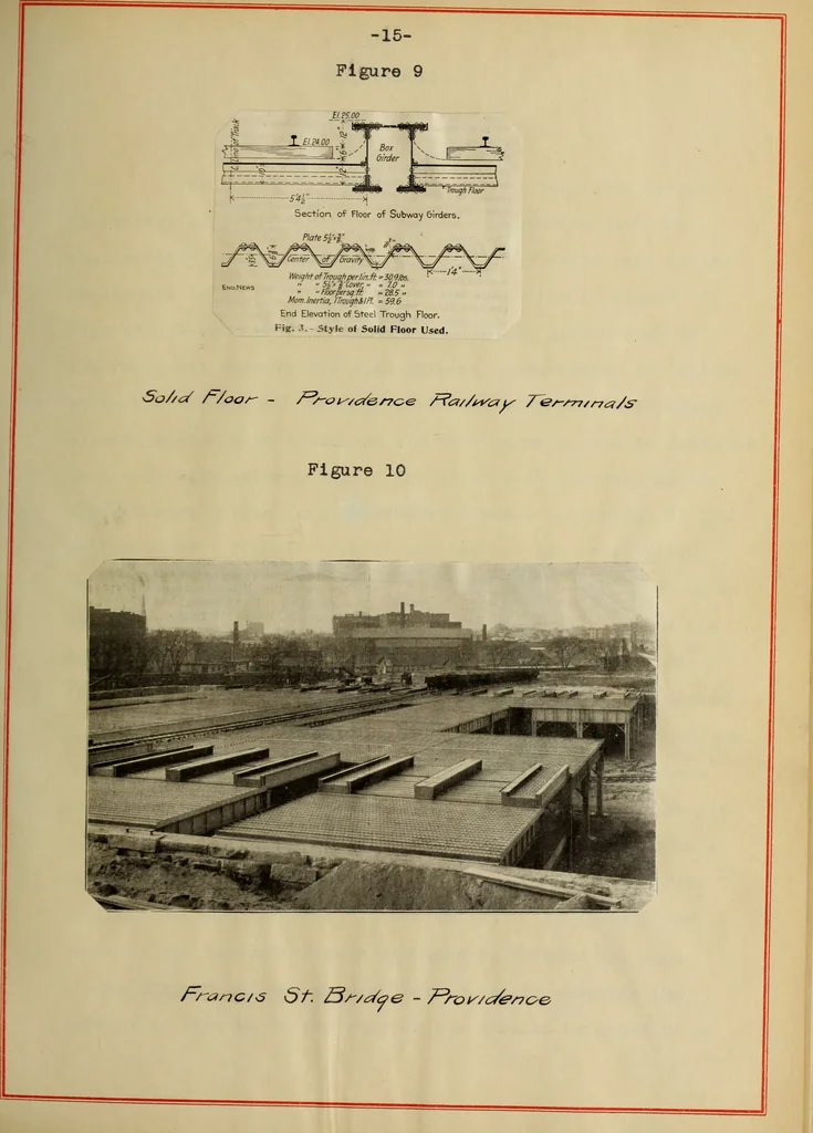 An illustration from Solid floors : railroad bridges, 1913, leaf 40